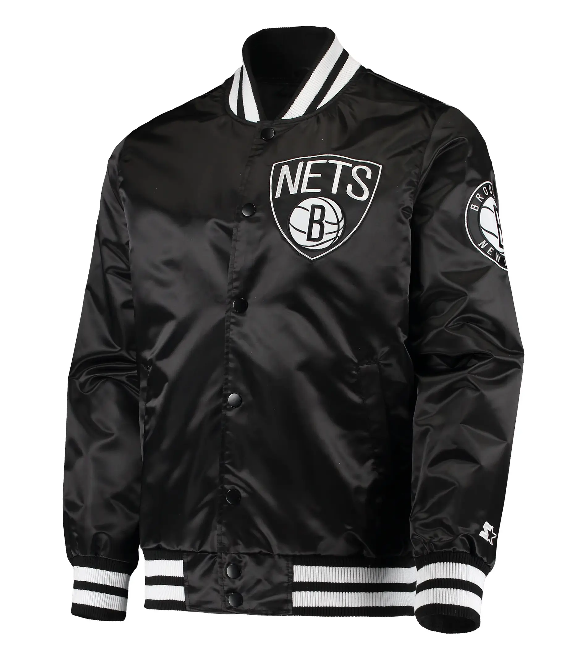 Brooklyn-Nets-Starter-Black-The-Diamond-Classic-Full-Snap-Satin-Varsity-Jacket-LeeatherMoto