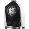 Brooklyn-Nets-Starter-Point-Guard-Full-Snap-Black-White-Satin-Varsity-Jacket-LeatherMoto