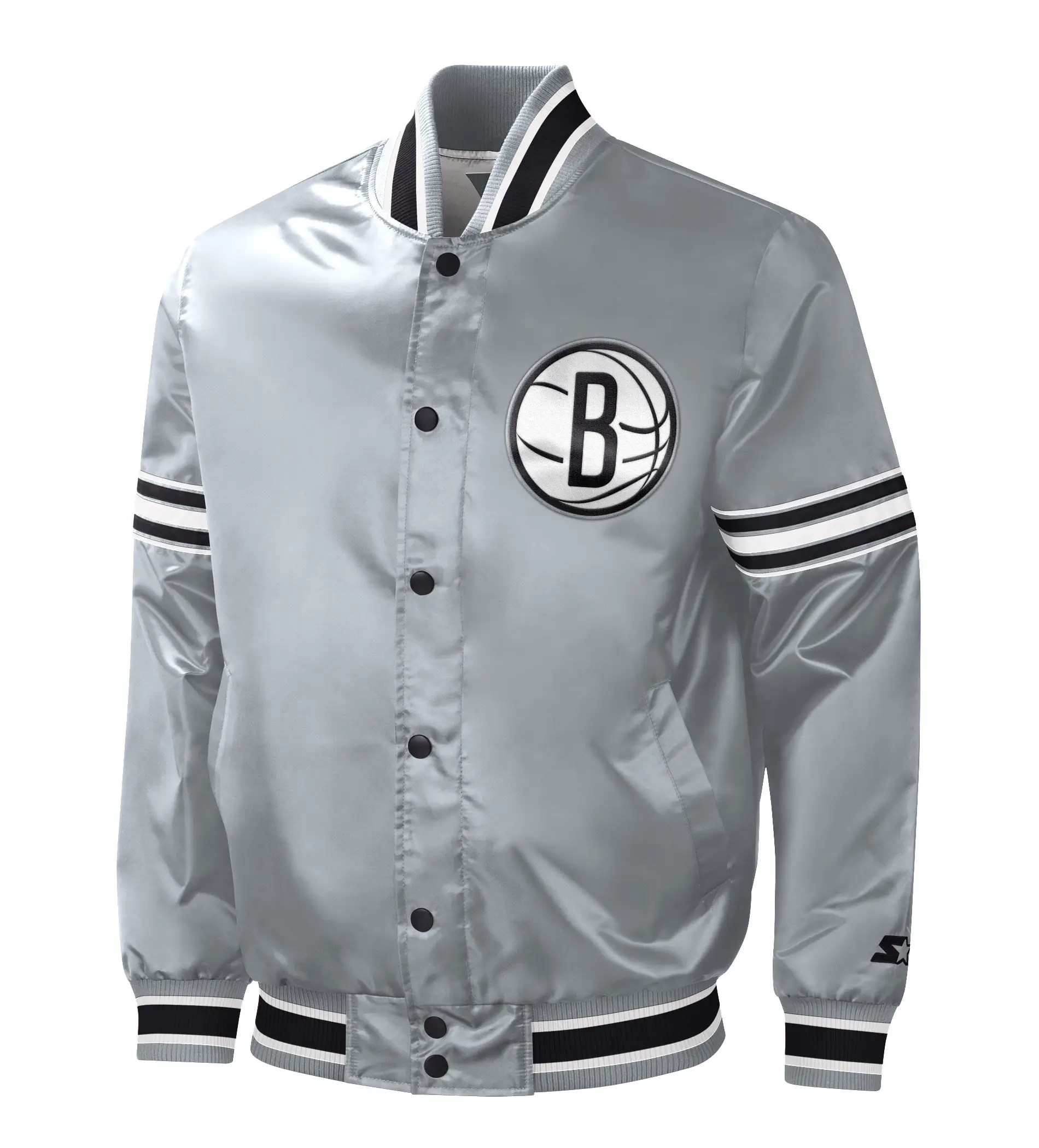 Brooklyn-Nets-Starter-Slider-Gray-Satin-Varsity-Jacket-1
