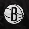 Brooklyn Nets Starter The Enforcer Satin Varsity Jacket - Black/Gray - Image 3