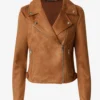 Caramel Shield Women Leather Moto Jacket (1)
