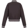 Charcoal-Arizona-Diamondbacks-Poly-Twill-Full-Snap-Charcoal-Varsity-Jacket-leather moto 2