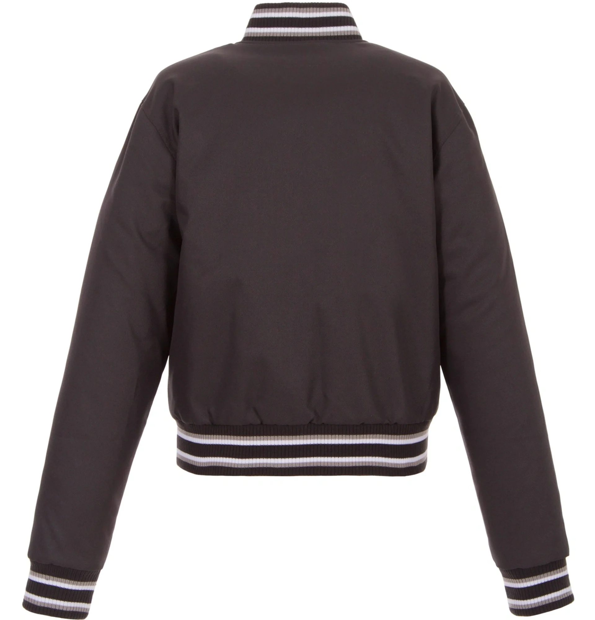 Charcoal-Arizona-Diamondbacks-Poly-Twill-Full-Snap-Charcoal-Varsity-Jacket-leather moto 2