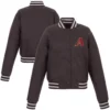Charcoal-Arizona-Diamondbacks-Poly-Twill-Full-Snap-Charcoal-Varsity-Jacket-leather moto 3