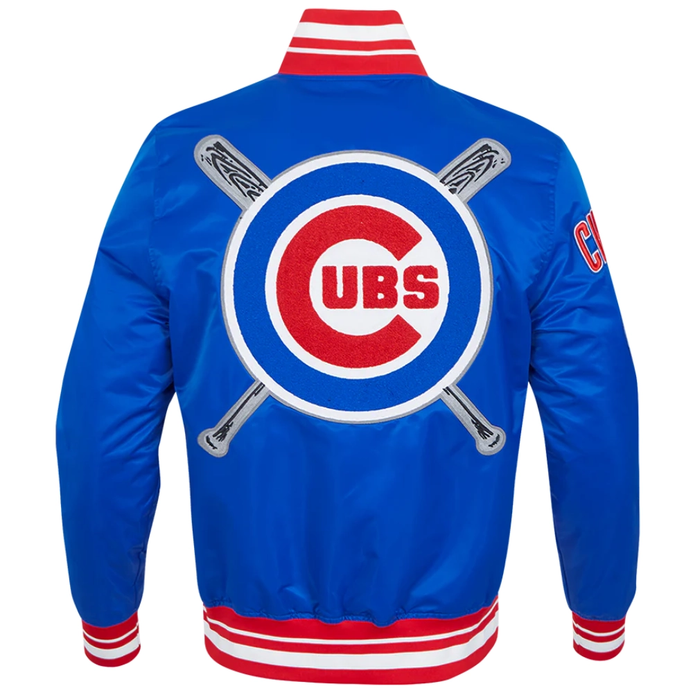 Chicago-Cubs-Full-Snap-Satin-Varsity-Blue-Jacket-leather moto 2