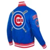 Chicago-Cubs-Full-Snap-Satin-Varsity-Blue-Jacket leather moto 3