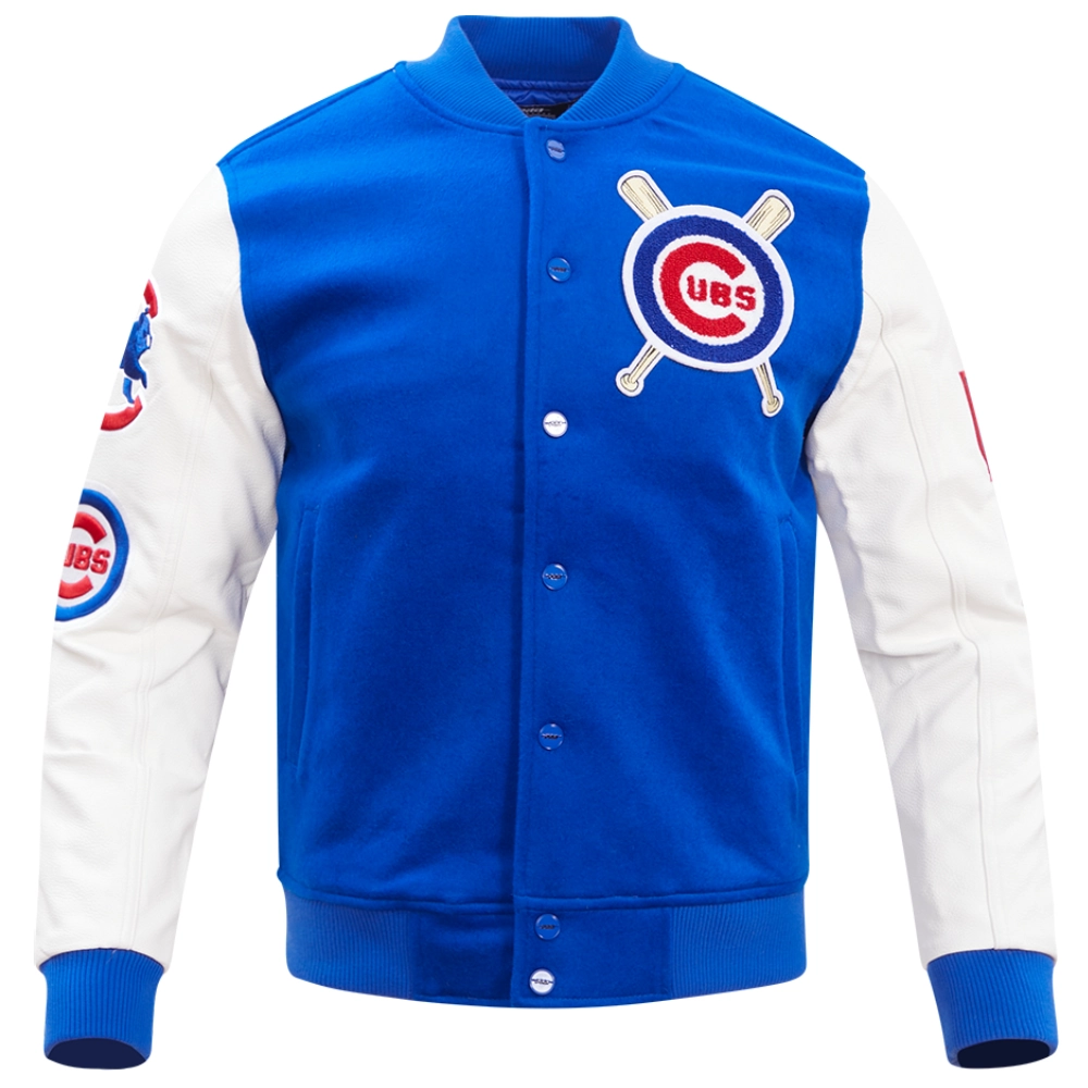 Chicago-Cubs-Full-Snap-Wool-Leather-Blended-Logo-Varsity-Jacket-leather moto 1