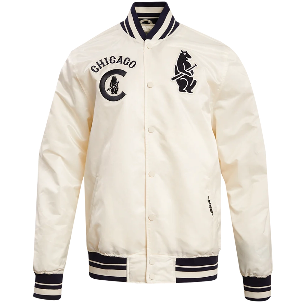 Chicago-Cubs-Mens-Classic-Rib-Knitted-Satin-Varsity-Jacket leather moto 1