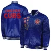 Chicago-Cubs-Starter-Patches-Full-Snap-Satin-Varsity-Blue-Jacket-leather moto 3
