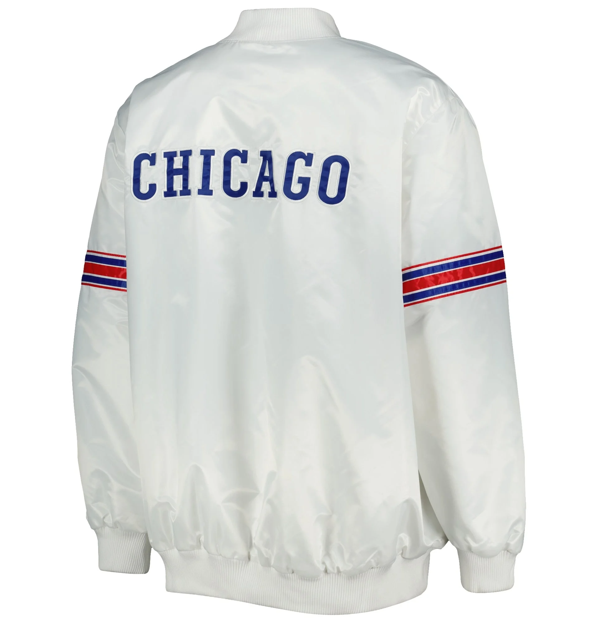 Chicago-Cubs-Starter-White-Power-Forward-Full-Snap-Satin-Varsity-Jacket-lether moto 2