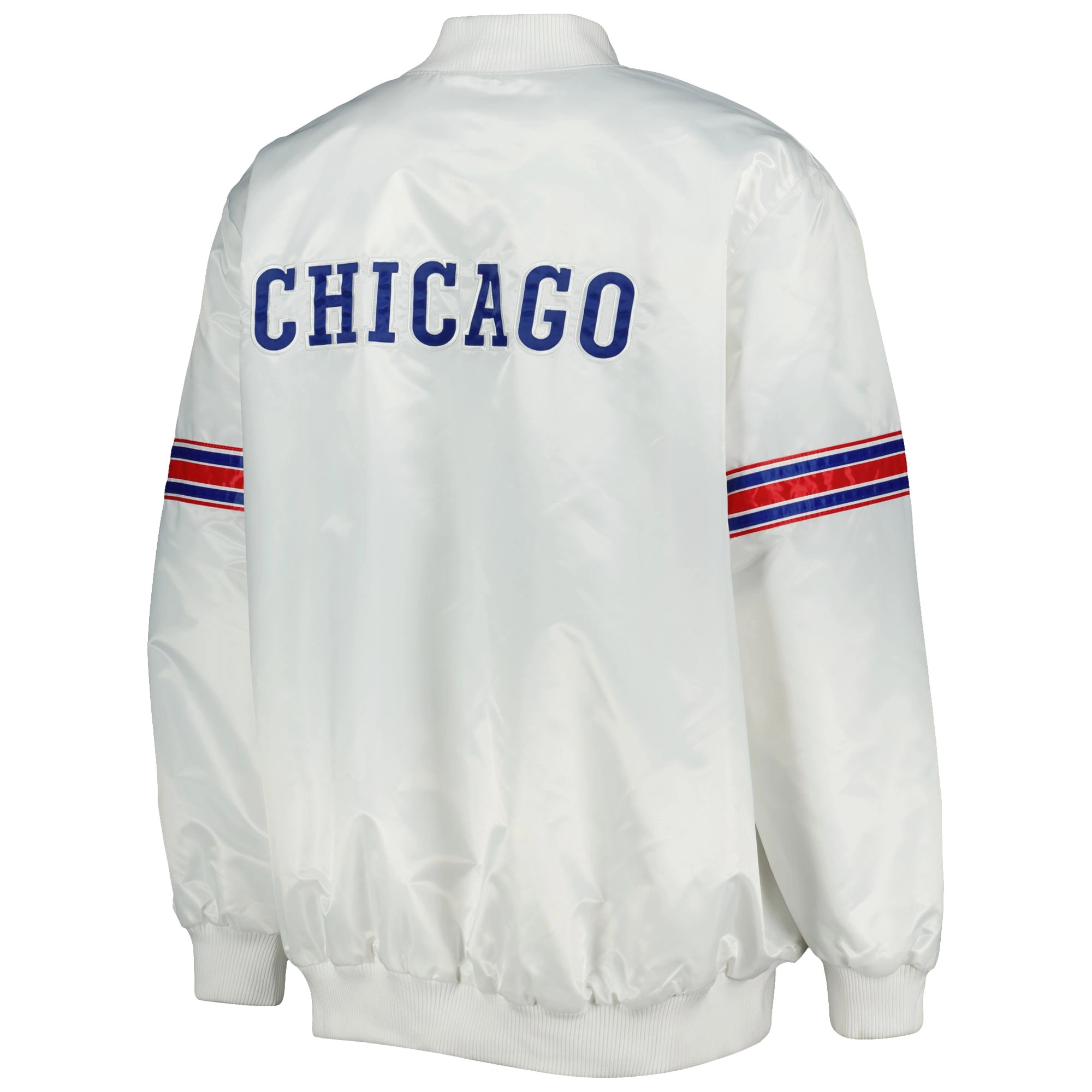 Chicago-Cubs-Starter-White-Power-Forward-Full-Snap-Satin-Varsity-Jacket-lether moto 2