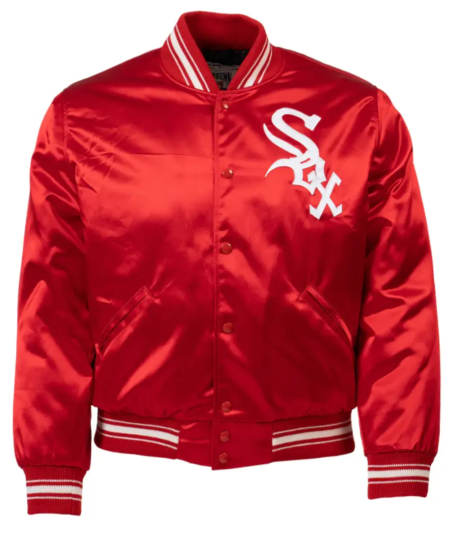 Chicago-White-Sox-1971-Authentic-Satin-Red-Varsity-Jacket-leather moto1