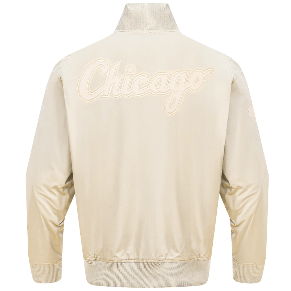 Chicago-White-Sox-Neutral-Twill-Full-Zip-Polyester-Varsity-White-Jacket leather moto 2