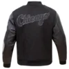 Chicago-White-Sox-Pro-Standard-Triple-Black-Varsity-Jacket-leather moto 2