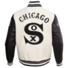 Chicago-White-Sox-Retro-Classic-Rib-Knitted-White-Black-Varsity-Jacket-leather moto 2