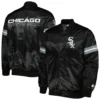 Chicago-White-Sox-Starter-Pick-Roll-Full-Snap-Satin-Varsity-Jacket-leather moto 3