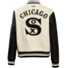 Chicago-White-Sox-Womens-White_Black-Rib-Knitted-Varsity-Jacket-leather moto 2