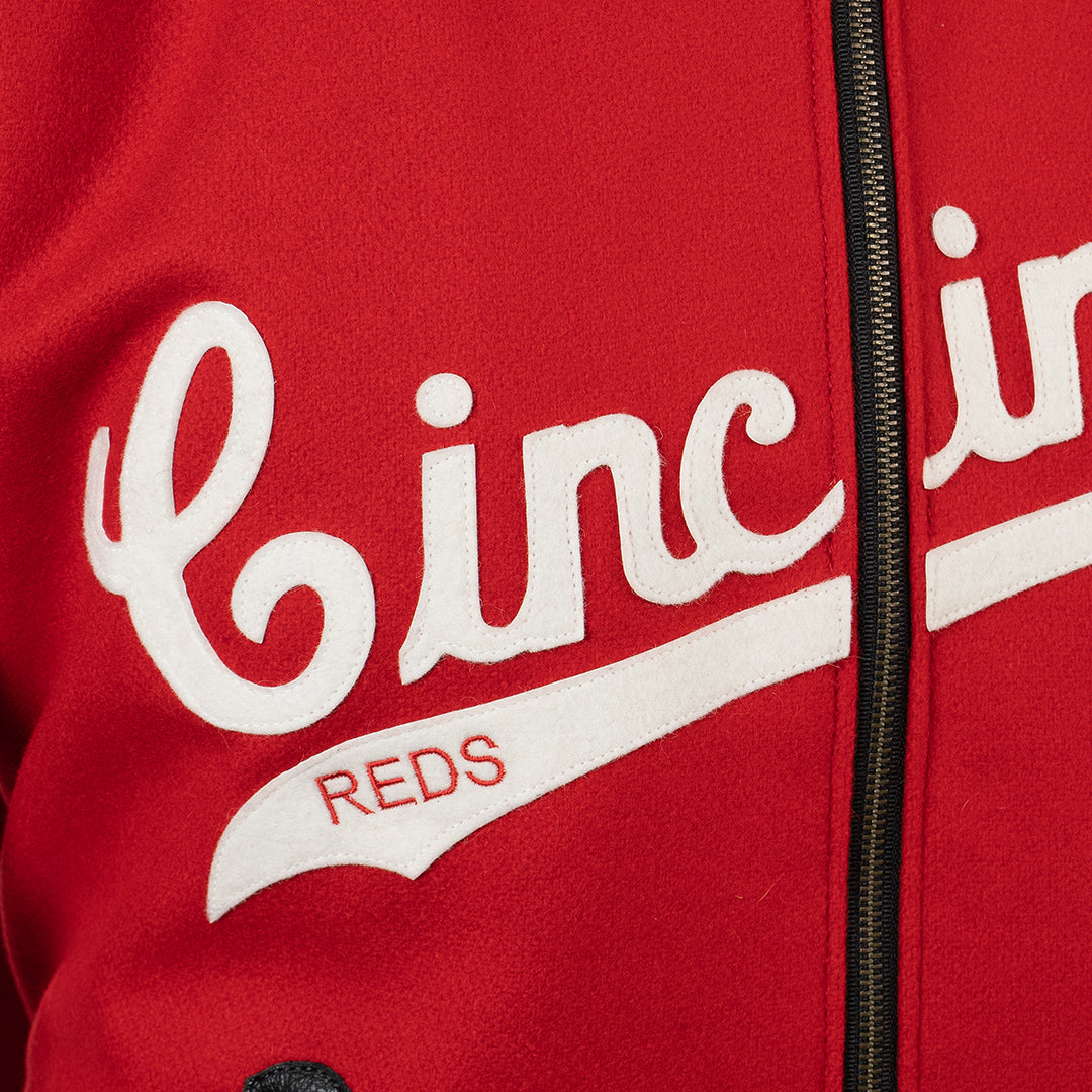 Cincinnati-Reds-1969-Authentic-Red-Wool-Zipper-Varsity-Jacket-leather moto 4