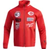 Cincinnati-Reds-Pro-Standard-Fast-Lane-Full-Zip-Red-Varsity-Jacket-leather moto 1