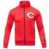 Cincinnati-Reds-Pro-Standard-Full-Zip-Polyester-Varsity-Red-Jacket-leather moto 1