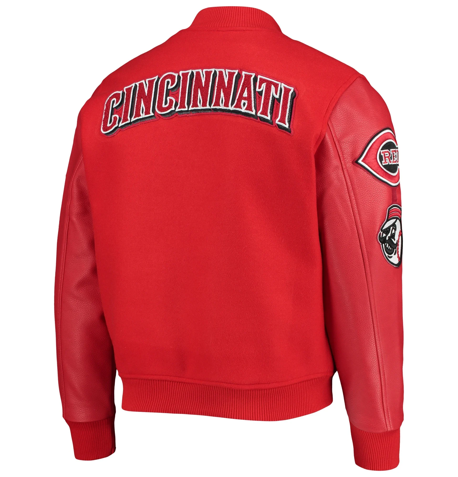 Cincinnati-Reds-Pro-Standard-Red-Wool-Leather-Varsity-Jacket-leather moto 2