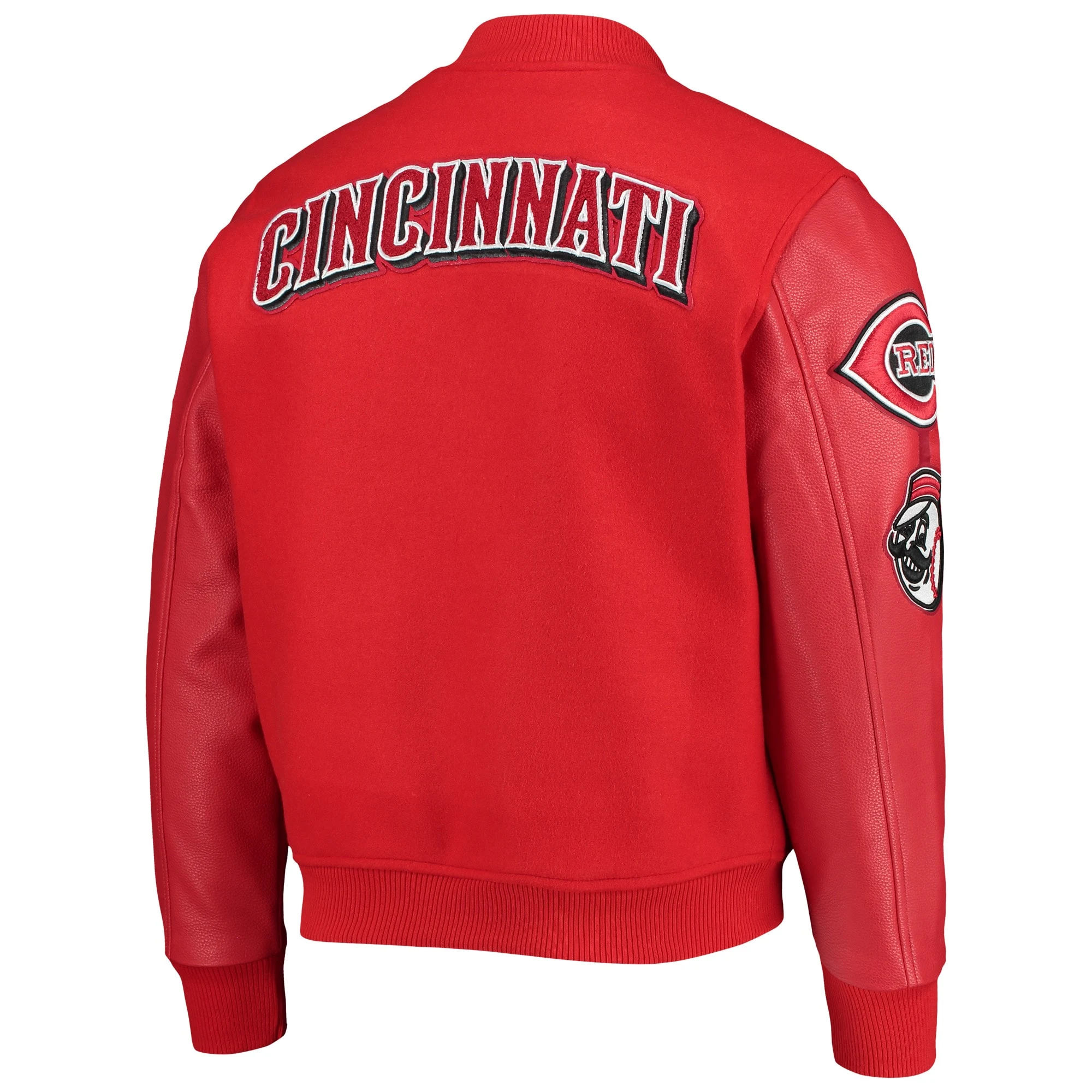 Cincinnati-Reds-Pro-Standard-Red-Wool-Leather-Varsity-Jacket-leather moto 2