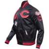 Cincinnati-Reds-Rib-Knitted-Full-Snap-Black-Satin-Varsity-Jacket-leather mot 4