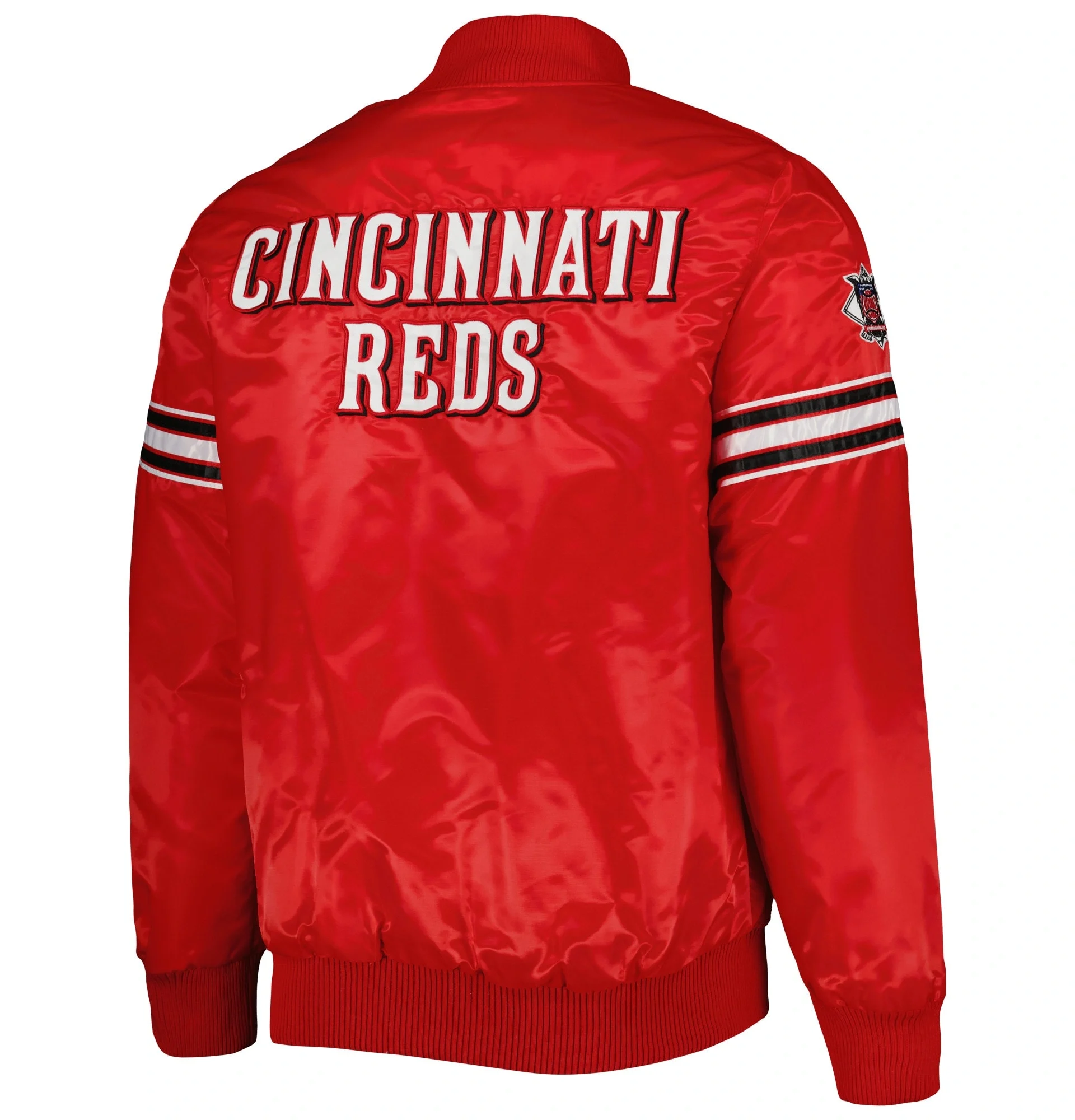 Cincinnati-Reds-Starter-Pick-Roll-Full-Snap-Satin-Varsity-Red-Jacket-leather moto 2