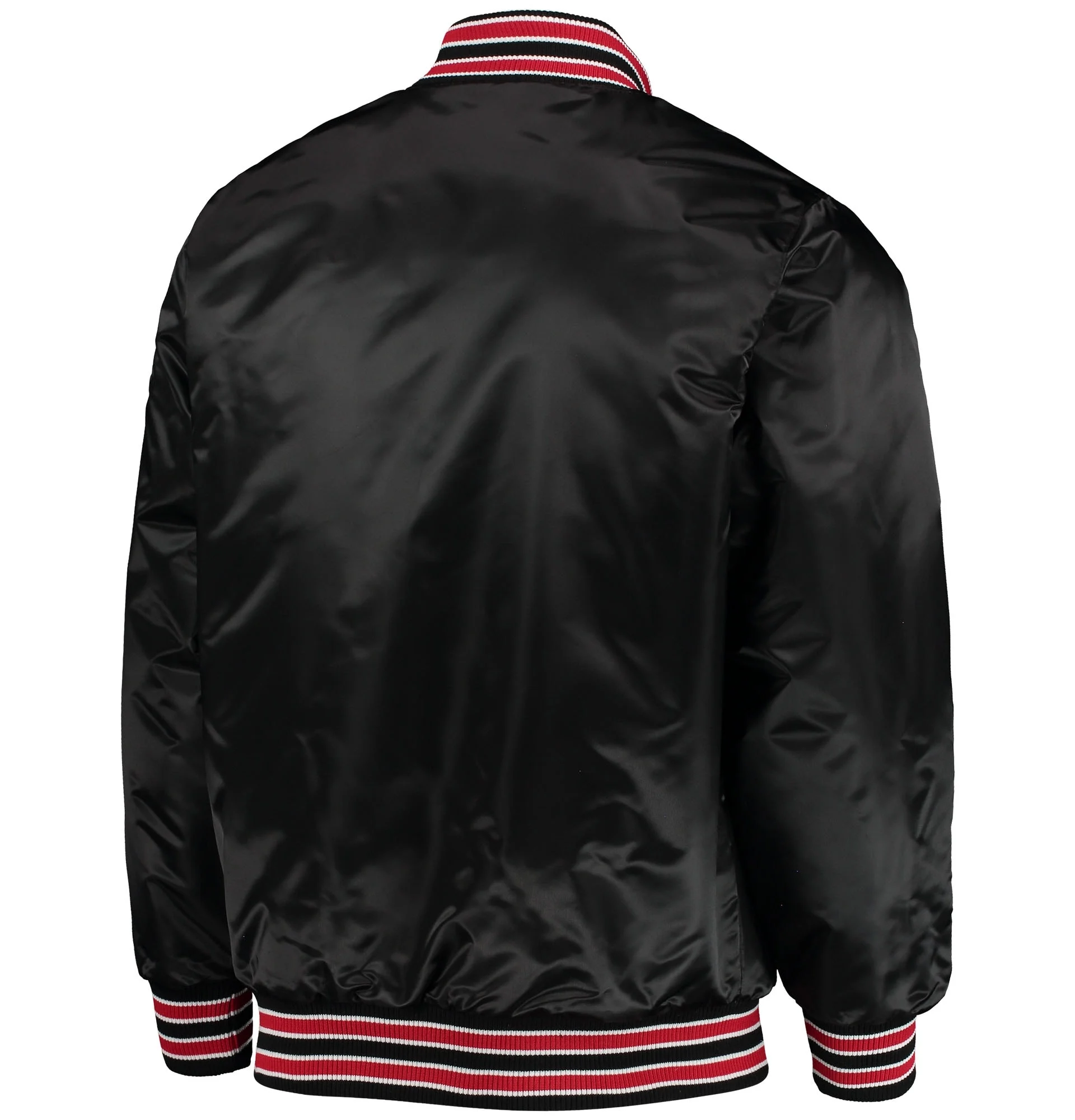 Cincinnati-Reds-Starter-The-Diamond-Full-Snap-Satin-Varsity-Black-Jacket-leather moto 2
