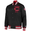 Cincinnati-Reds-Starter-The-Jet-III-Full-Snap-Satin-Varsity-Black-Jacket-leather moto 1