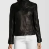 Classic Black Leather Jacket – Timeless Cafe Racer Style (4)