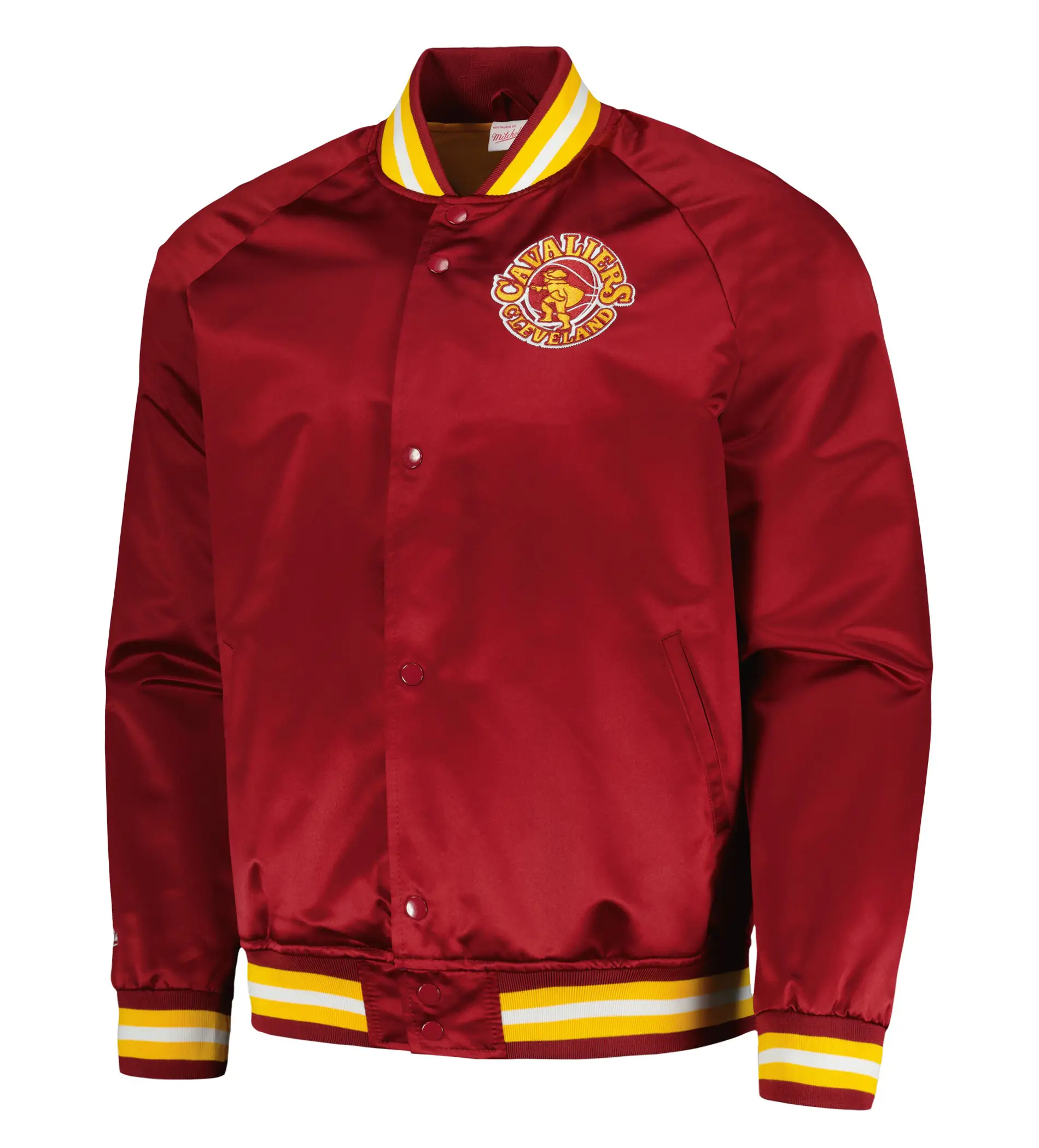 Cleveland Cavaliers Hardwood Classics Throwback Wordmark  Maroon Varsity Jacket