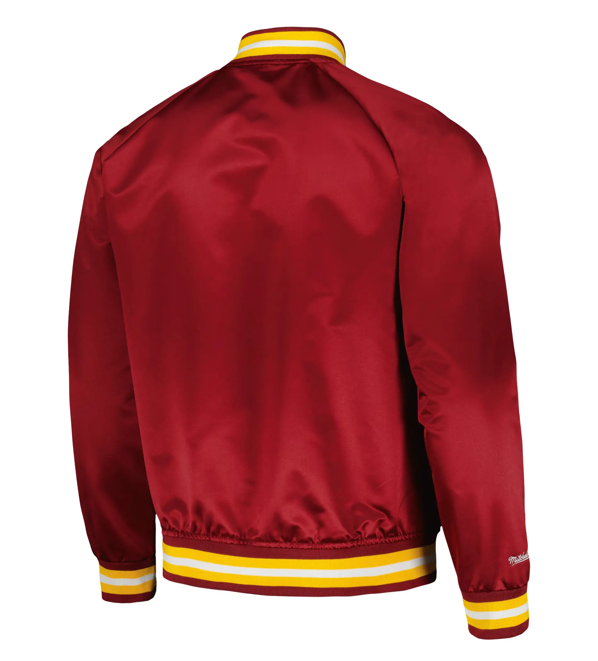 Alternative view of Cleveland Cavaliers Hardwood Classics Throwback Wordmark  Maroon Varsity Jacket