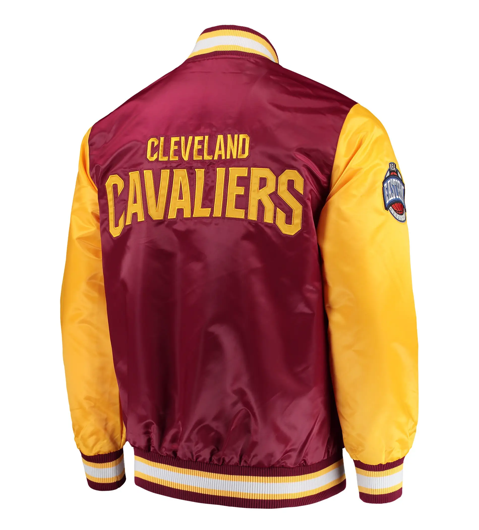 Cleveland-Cavaliers-Starter-Rookie-Full-Snap-Maroon-Gold-Varsity-Jacket-LeatherMoto