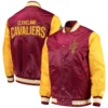 Cleveland-Cavaliers-Starter-Rookie-Full-Snap-Maroon-Gold-Varsity-Jacket-LeatherMoto