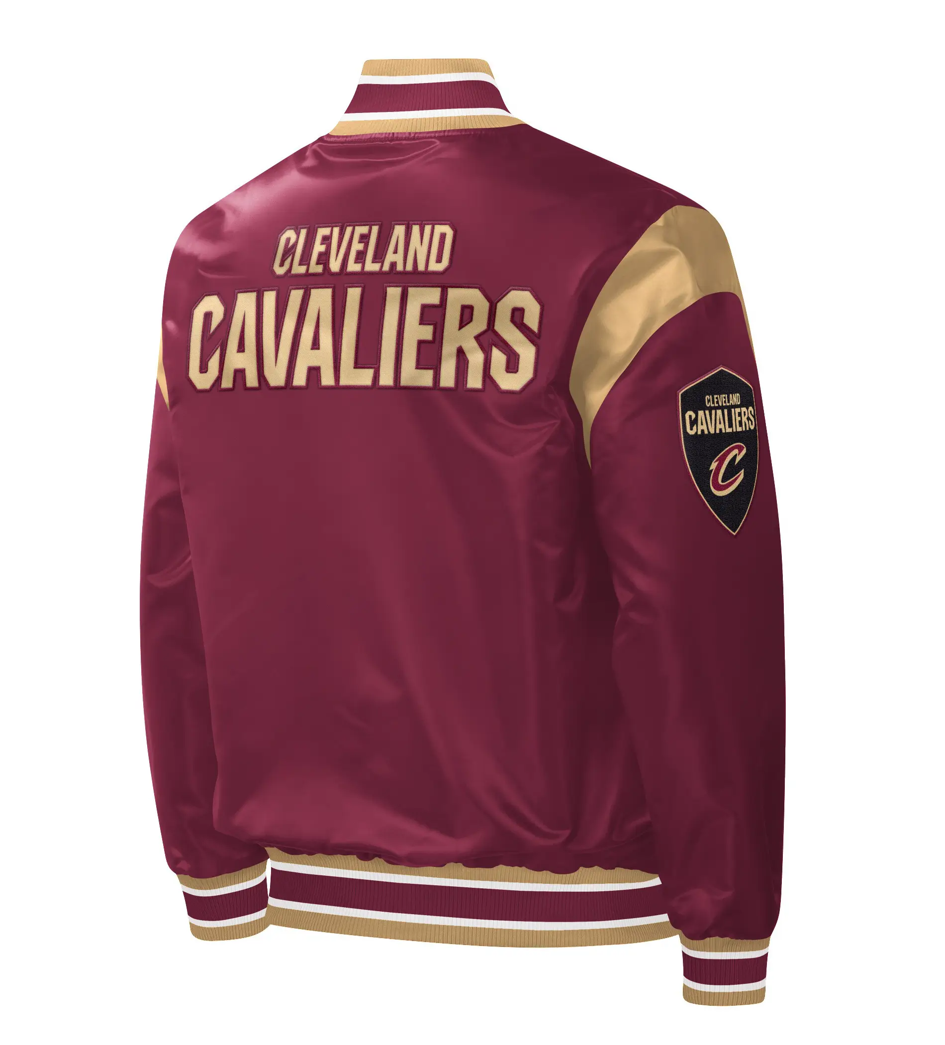 Cleveland-Cavaliers-Starter-Wine-Force-Play-Full-Snap-Maroon-Satin-Varsity-Jacket-LeatherMoto
