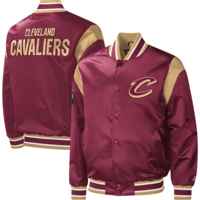 Cleveland-Cavaliers-Starter-Wine-Force-Play-Full-Snap-Maroon-Satin-Varsity-Jacket-LeatherMoto