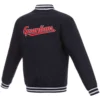 Cleveland-Guardians-Poly-Twill-Two-Tone-Varsity-Navy-Jacket-LEATHER MOTO 3