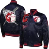 Cleveland-Guardians-Pro-Standard-Full-Snap-Satin-Varsity-Navy-Jacket-LEATHER MOTO 3