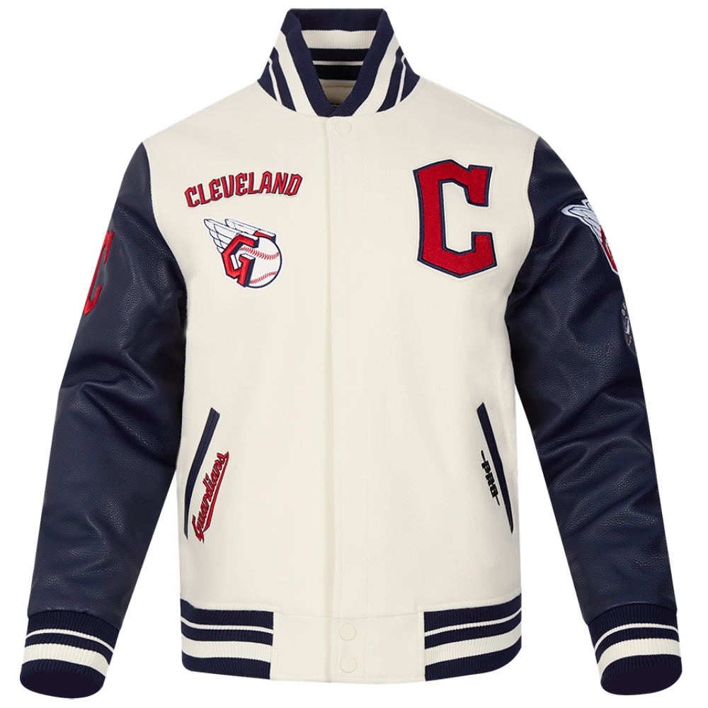 Cleveland-Guardians-Retro-Classic-Rib-Wool-Leather-Varsity-Jacket-leather moto 1