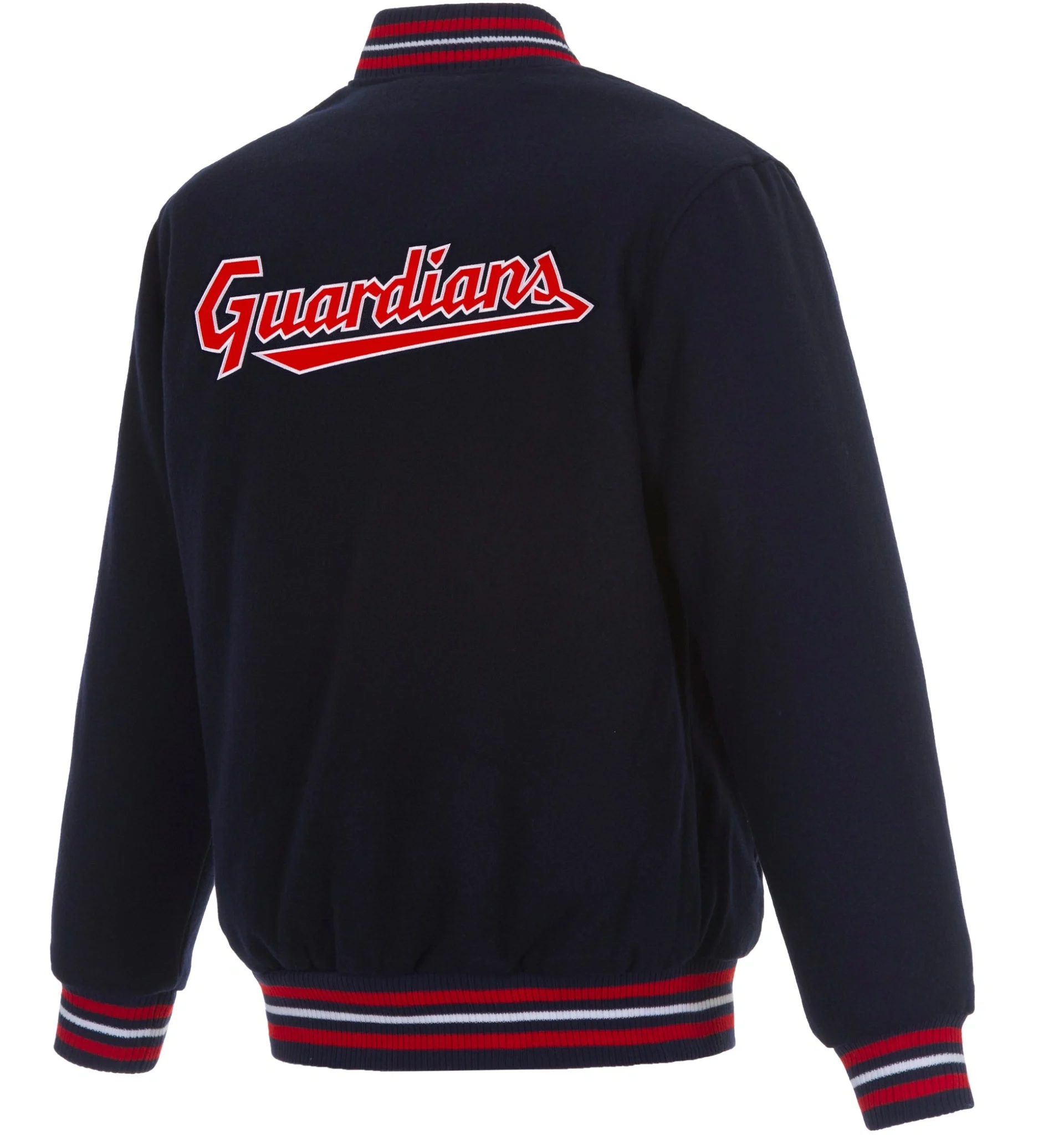 Cleveland-Guardians-Reversible-Rib-Knitted-Wool-Varsity-Navy-Jacket-leather moto 3