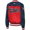 Cleveland-Guardians-Starter-Full-Snap-Satin-Varsity-Jacket-Red-Navy-leather moto 2