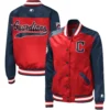 Cleveland-Guardians-Starter-Full-Snap-Satin-Varsity-Jacket-Red-Navy-leather moto 3