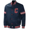 Cleveland-Guardians-Starter-Navy-Midfield-Full-Snap-Satin-Varsity-Jacket-leather moto 1