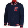 Cleveland-Guardians-Starter-Navy-Secret-Full-Snap-Polyester-Varsity-Jacket-leather moto 1