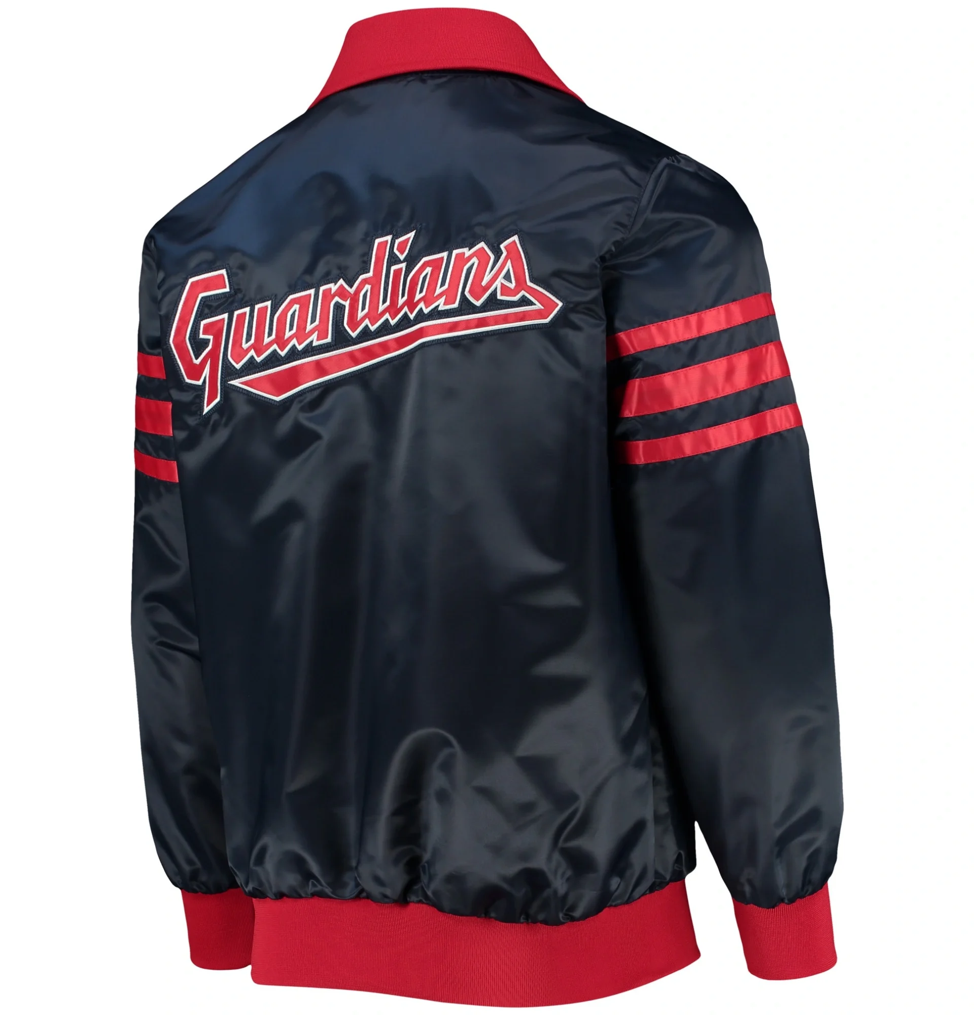 Cleveland-Guardians-Starter-The-Captain-II-Full-Zip-Satin-Varsity-Navy-Jacket-leather moto 2