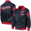 Cleveland-Guardians-Starter-The-Captain-II-Full-Zip-Satin-Varsity-Navy-Jacket-leathermoto 3
