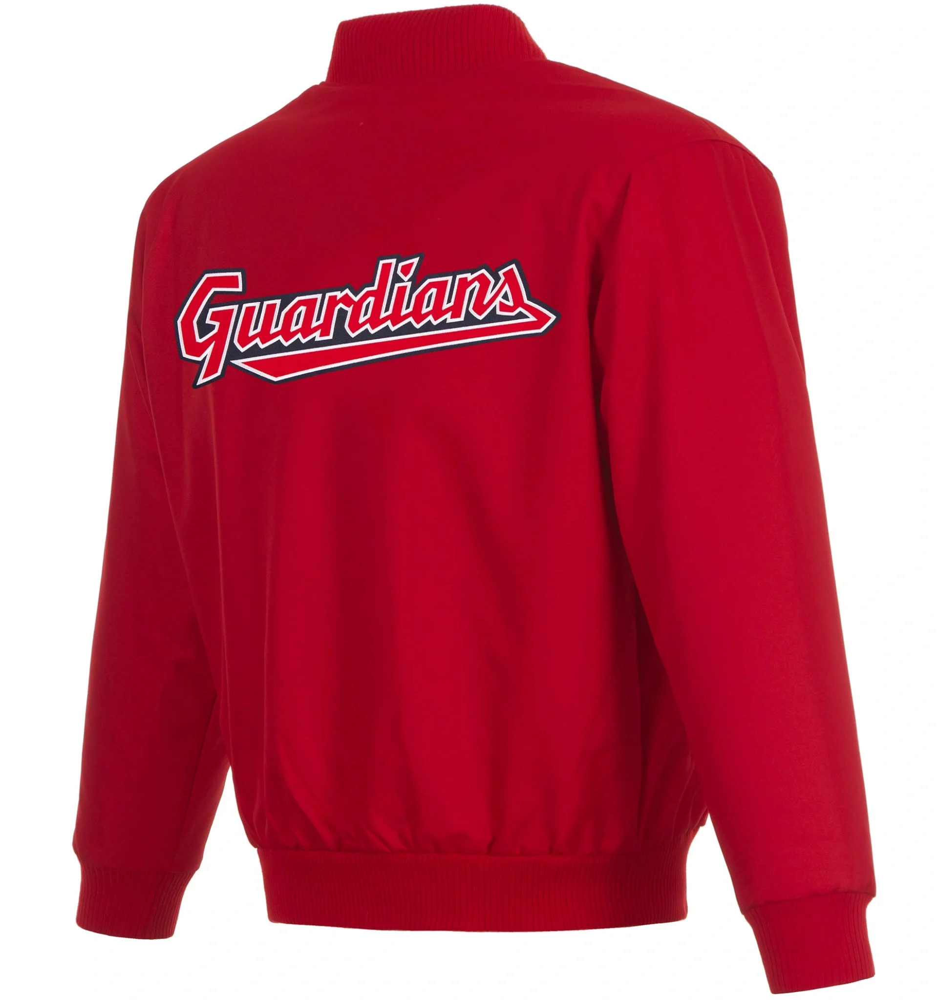 Cleveland-Guardians-polyester-Red-Varsity-Jacket-LEATHER MOTO 2
