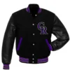 Colorado-Rockies-Letterman-Black-Wool-Faux-Leather-Varsity-Jacket-leather moto 1