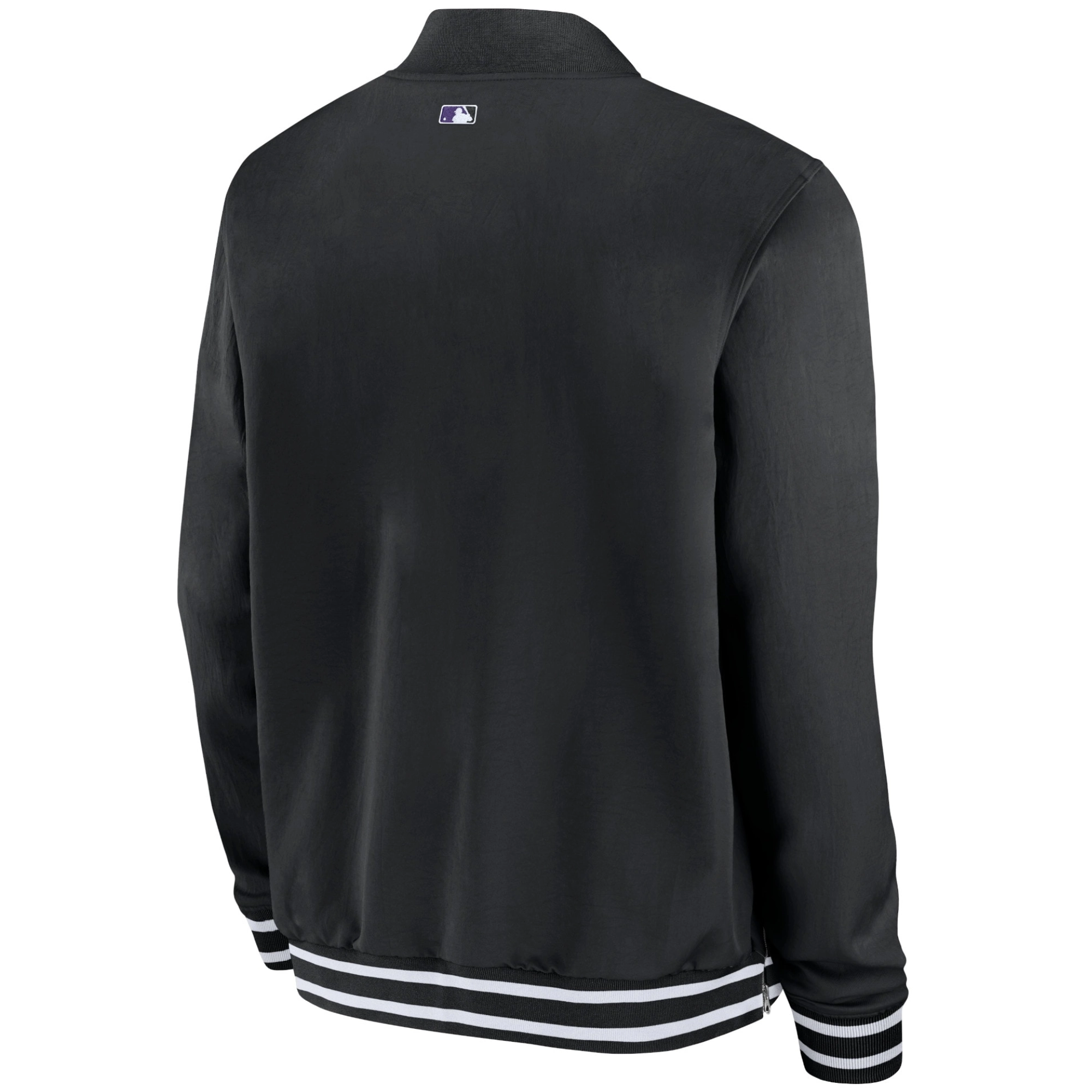 Colorado-Rockies-Nike-Authentic-Collection-Full-Zip-Bomber-Varsity-Black-Jacket-leather moto 2